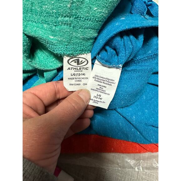 Womens Shorts Large Blue Orange Green Athletic Workout Lightweight Runners - Picture 7 of 7